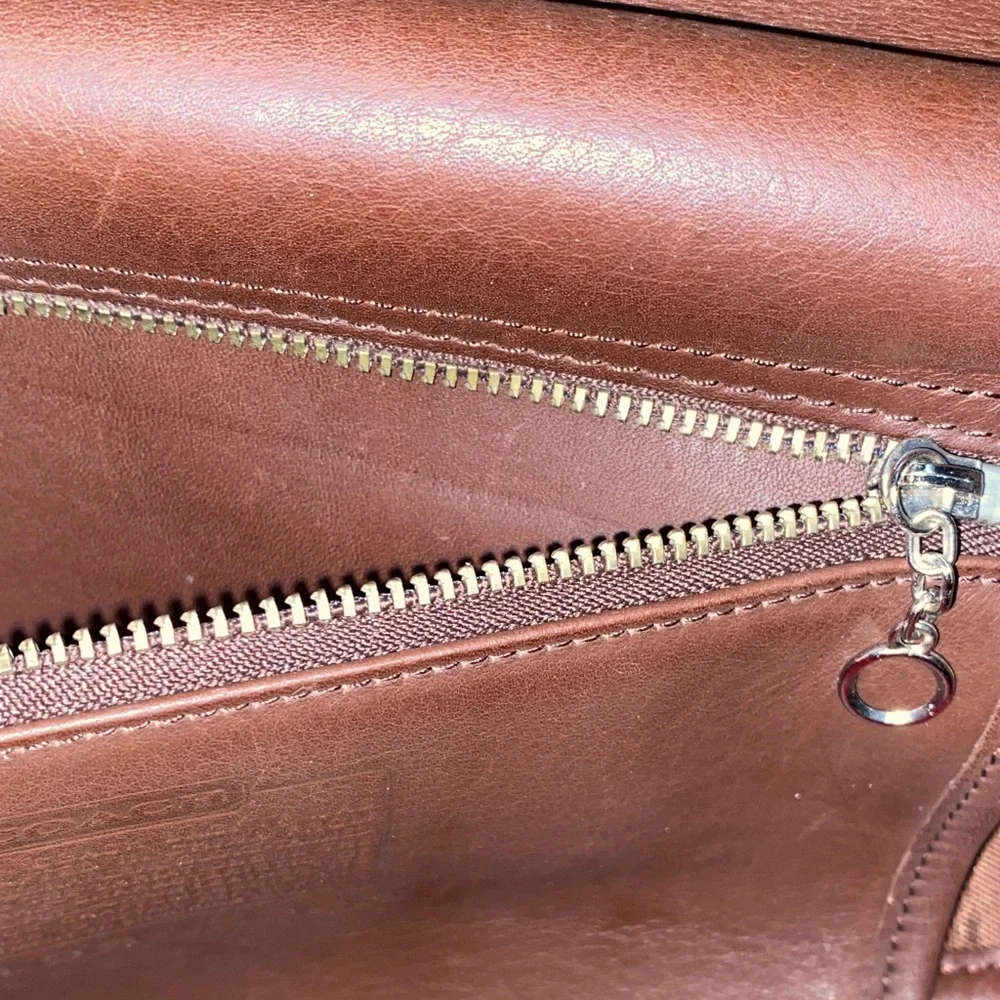 Coach Dark Brown Leather Briefcase